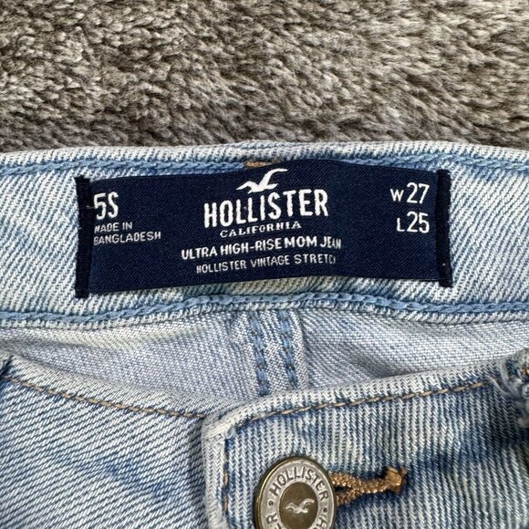 Hollister Ultra High Rise Mom Jean Sz 5S/27 - Picture 5 of 9